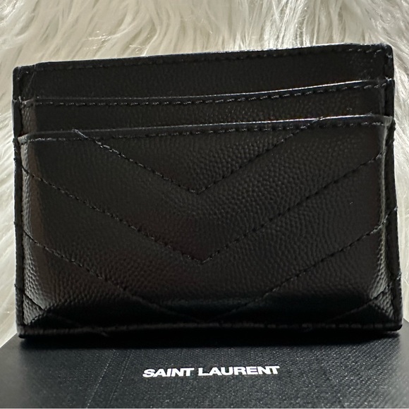 Saint Laurent YSL Monogram Matelassé Leather
Card Case EUC! - Picture 2 of 16